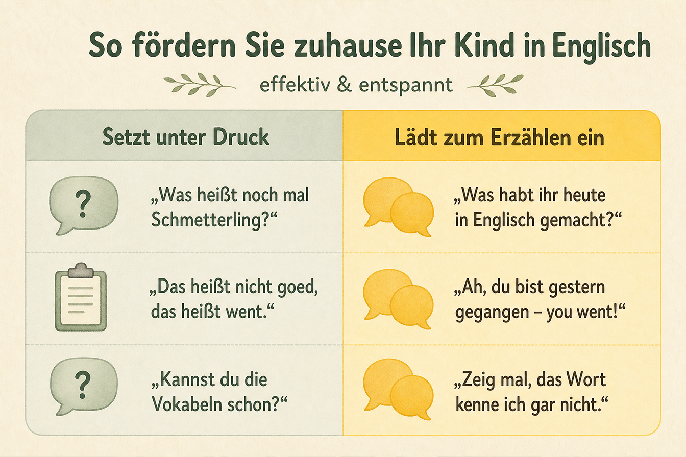 Englisch lernen zuhause: So fördern Sie Ihr Kind