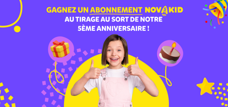 Gagnez un abonnement à Novakid au tirage au sort de notre 5ème anniversaire !